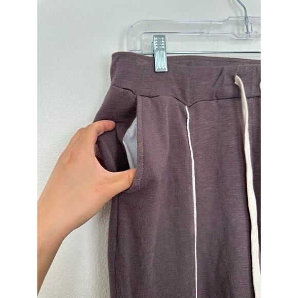 Monrow Seamed Cotton Sweats Brown Stretchy Athleisure Lounge Men's Size Medium - Picture 3 of 8